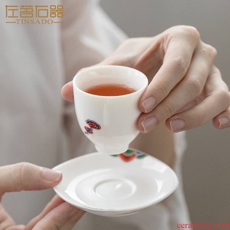 About Nine colored deer noggin single kongfu master cup move large cup single white porcelain single glass ceramic restoring ancient ways