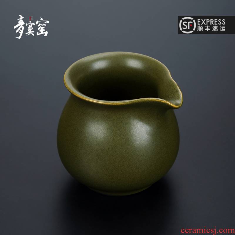 Tea sets jingdezhen ceramic up green was points Tea Tea Tea fair glaze cup at the end of the sea
