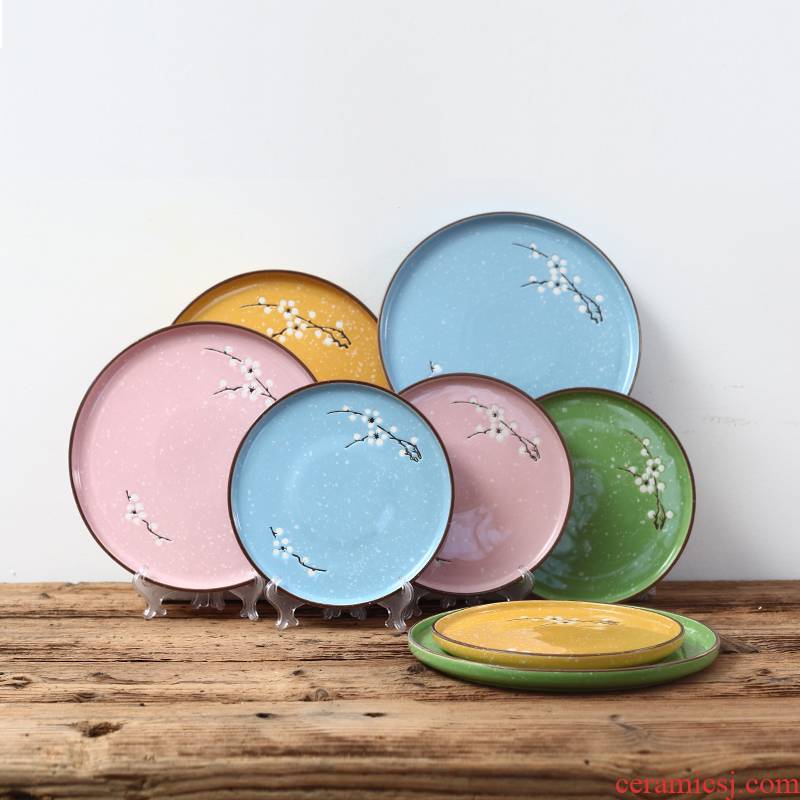 Ceramic disc western - style food tableware dish dish plate flat 0 home the afternoon tea heart plate of pasta of sushi
