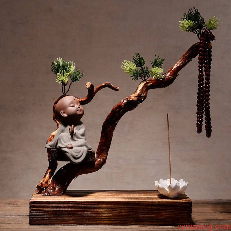 Japan 's purchase and selection of new Chinese zen to the young monk ceramics handicraft furnishing articles sitting room porch and home decoration