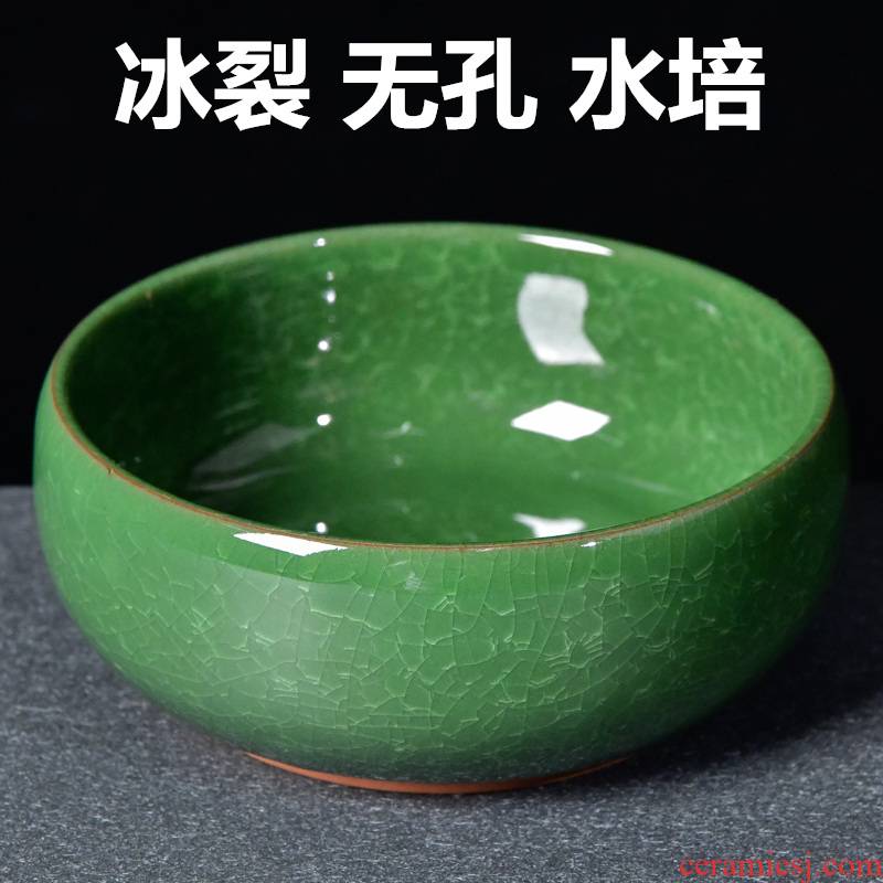 The Leaf of the lotus copper grass flower pot daffodil water lily bowl lotus non - porous ceramics special clearance hydroponic water raise more meat