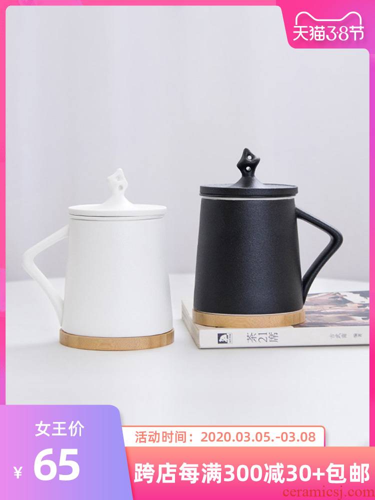 Mr Nanshan accompany office tea keller cup a cup of water glass ceramic filter with cover cup couples