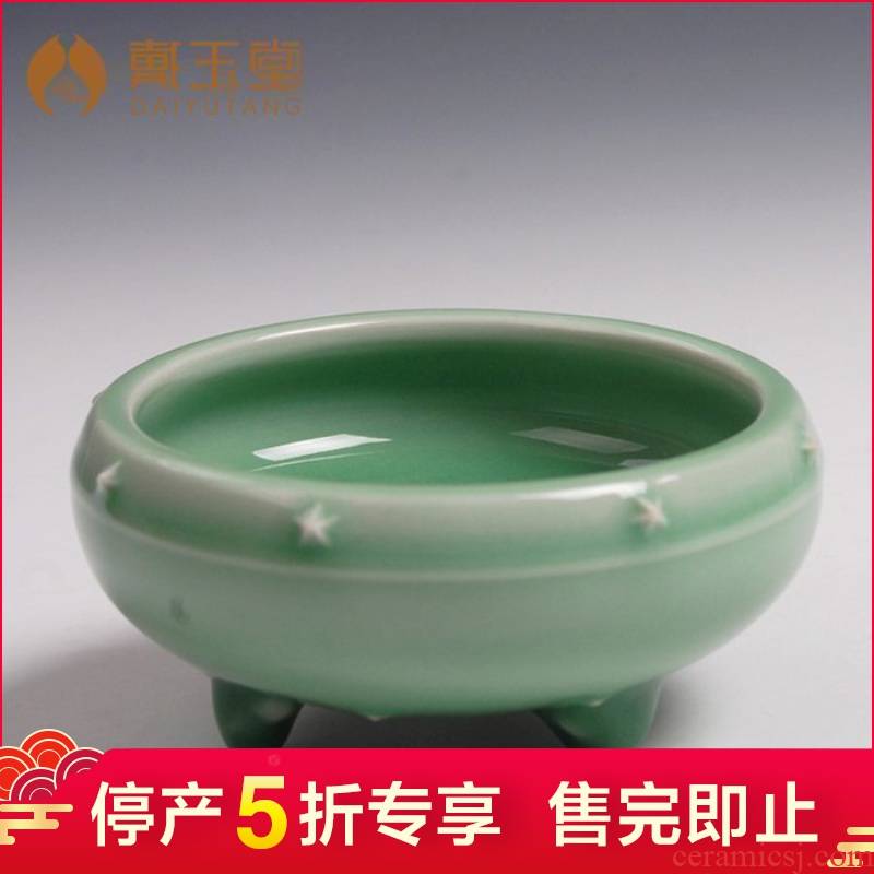 Longquan celadon production 5 fold 】 【 aromatherapy furnace manual censer consecrate Buddha with supplies ceramic household indoor