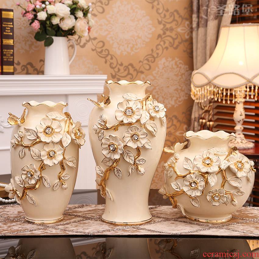 European vase simulation flower tea table soft outfit ceramic jewelry TV ark place to live in the sitting room porch decoration