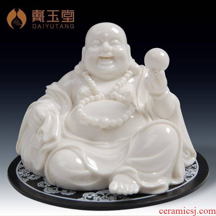 Yutang dai household ceramics consecrate figure of Buddha that occupy the home furnishing articles dehua white porcelain pu tai - maitreya pot - bellied laughing Buddha