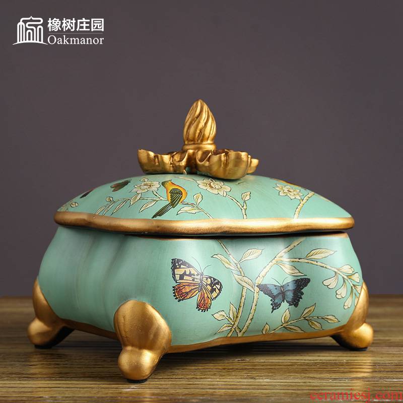 Ceramic jewelry box decorated furnishing articles artical Chinese antique household dresser restoring ancient ways the receive jewelry box