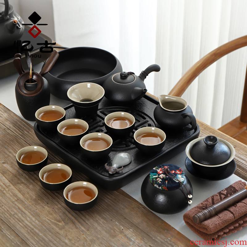 Have the ancient tea office suit household contracted sitting room teapot teacup tureen tea ceramic a complete set of kung fu tea set
