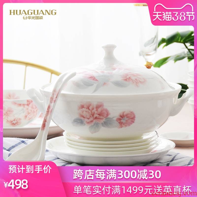 Uh guano porcelain ipads porcelain tableware ceramics countries suit dishes suit household of Chinese style glair romantic morning