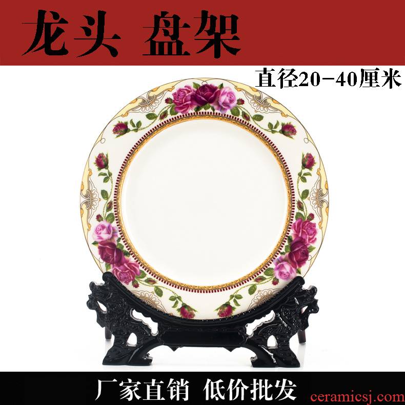 Manufacturers wholesale leading China plate special base resin decorations hang dish plate bracket ceramic plate