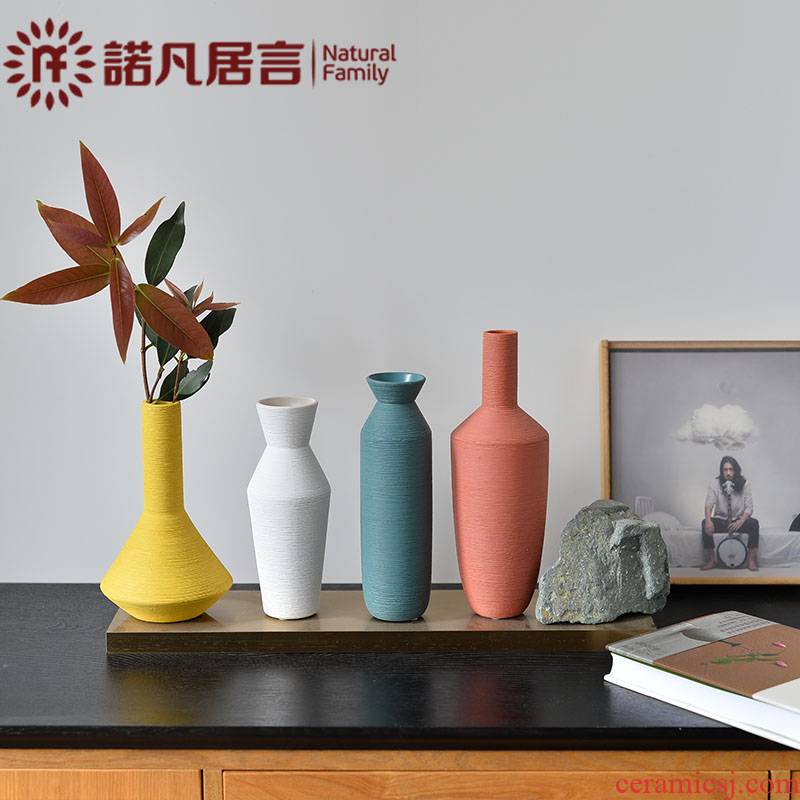 Nordic morandi color ceramic vase sitting room hotel furnishing articles dried flower arranging flowers creative I and contracted household decoration