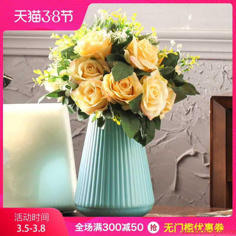 I and contracted ceramic flower vase continental sitting room TV cabinet study desktop creative home furnishing articles ornament