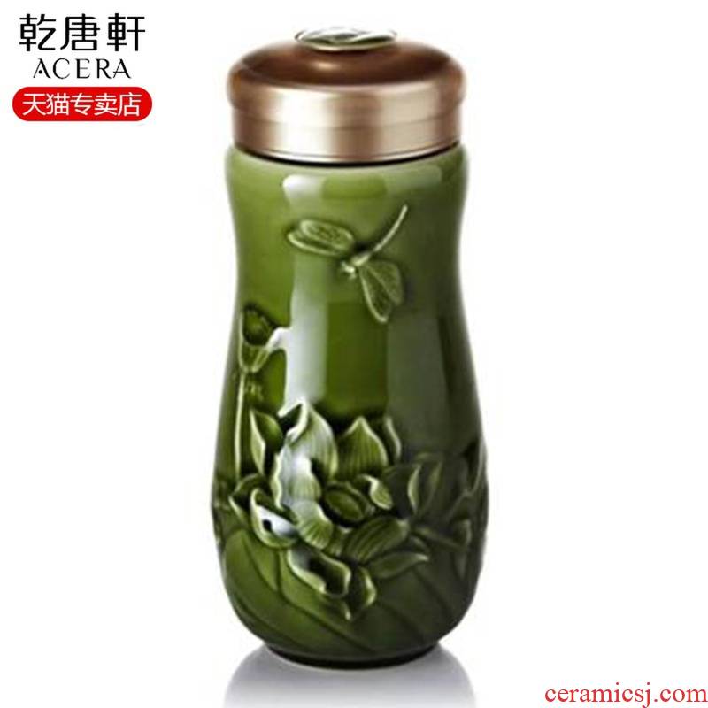 Little dragonfly summer lotus monolayer had done Tang Xuan stoneware keller cup cup ceramic cup to difference fine gifts