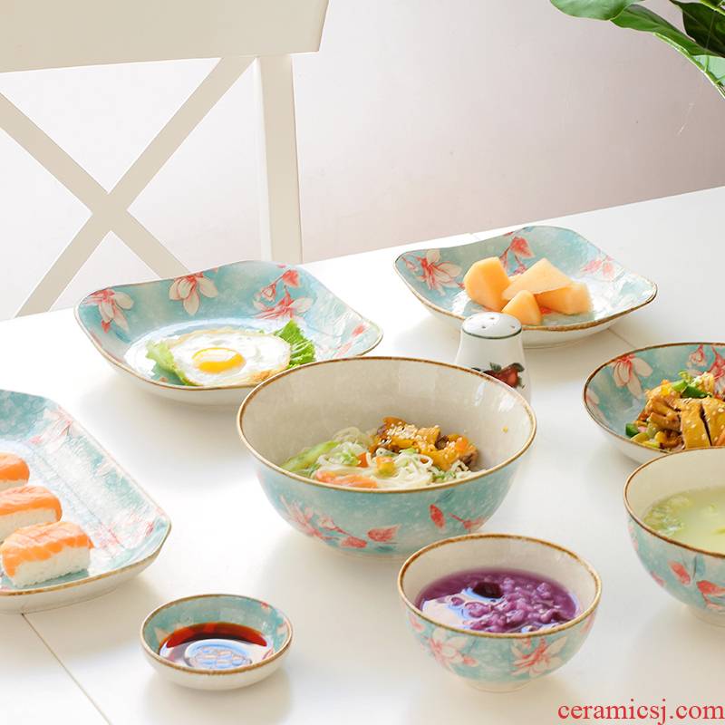 North house, ceramic tableware ceramics creative dish dish soup plate rice bowls bowl dishes free combination under the glaze color