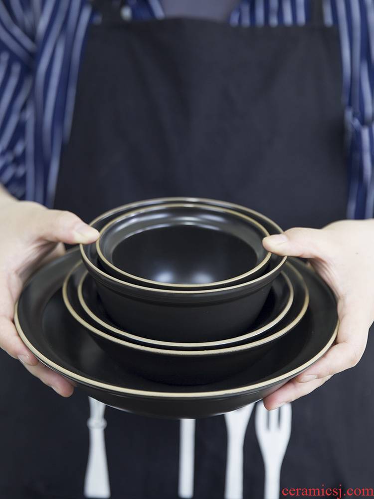 And the four seasons Nordic ceramic dish dish dish bowl salad bowl western food dessert bowl of soup bowl breakfast tray