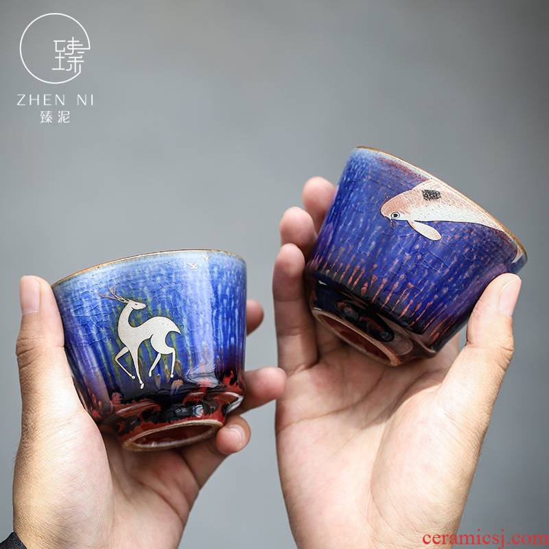 By Japanese teacup mud up ceramic masters cup large bowl kung fu tea set single cup tea sample tea cup