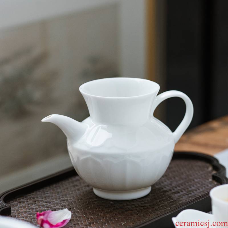 Good thing JingLan fair keller jingdezhen ceramics by hand and a cup of tea and tea cup points) a cup of white porcelain tea set