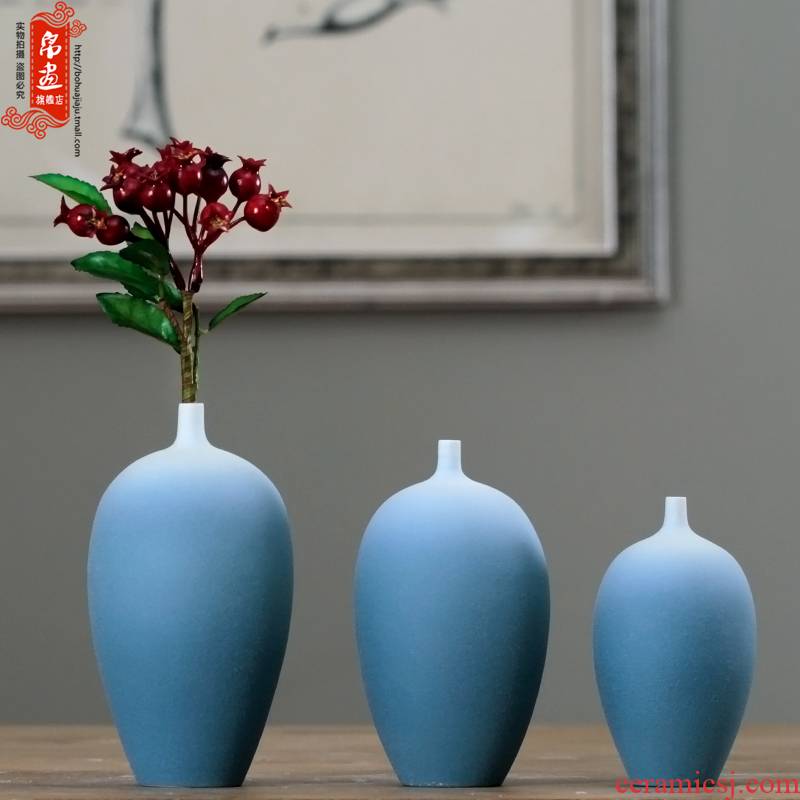 Jingdezhen ceramic dry flower vase furnishing articles flower implement creative home sitting room ark, the table decoration flower arrangement