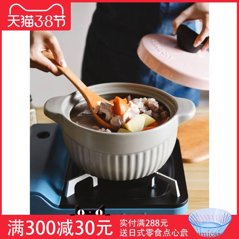 Casserole stew household flame to hold to high temperature gas congee soup pot stewed soup tasty Casserole ceramic simmering trill stone bowl