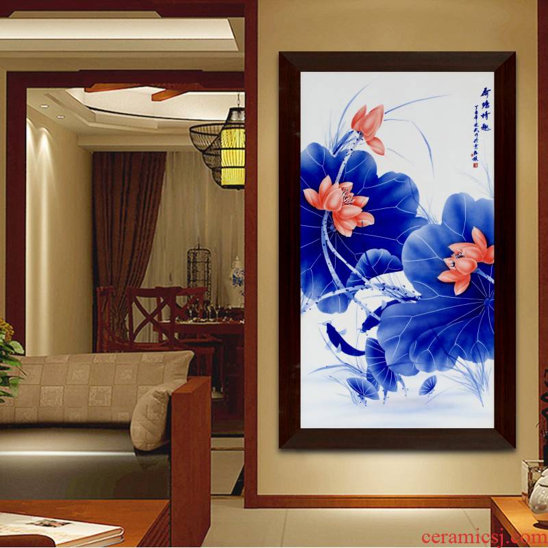 Hand - made ceramic plate painting murals sofa background wall of the sitting room adornment I and contracted vertical version of porch corridor hang a picture