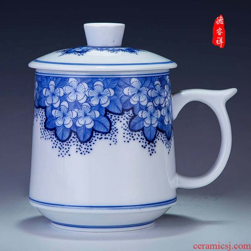 Jingdezhen ceramic cups ipads China office cup all hand - made craft porcelain gifts with JinHe cups