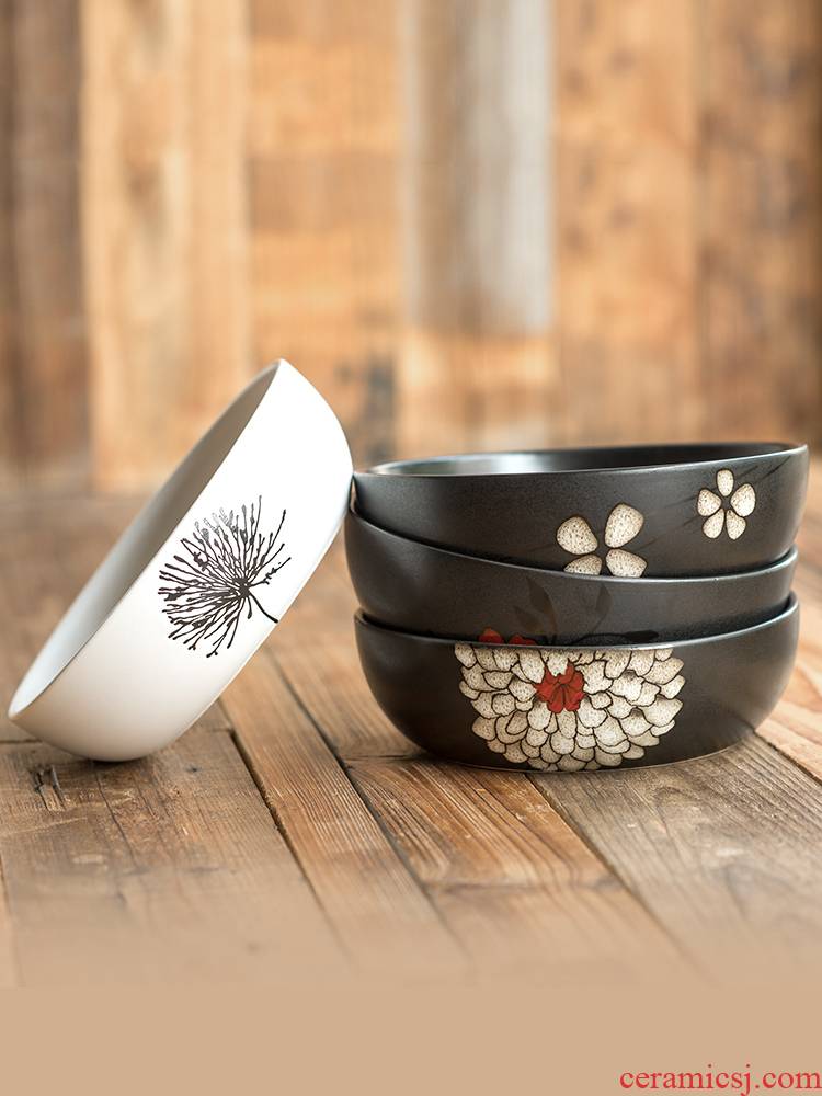 This porcelain Japanese ceramic bowl set combination of household jobs move individual creativity tableware rainbow such as bowl soup bowl dish bowl