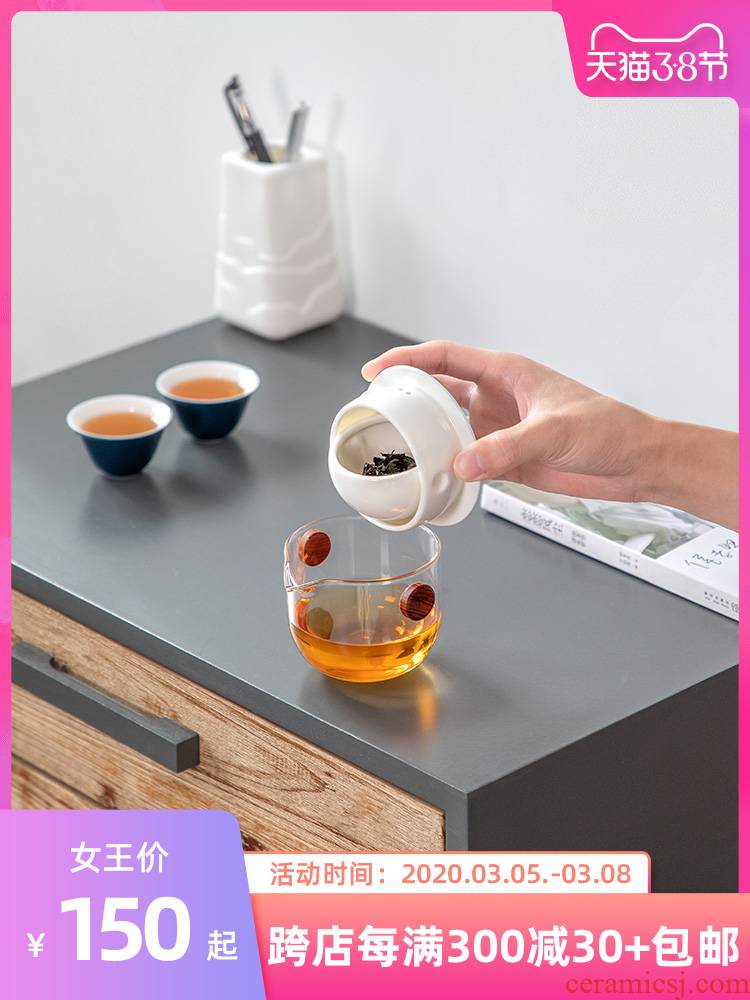 Mr Nan shan ET rotating crack travel a pot of tea ceramics three is suing portable tea set home