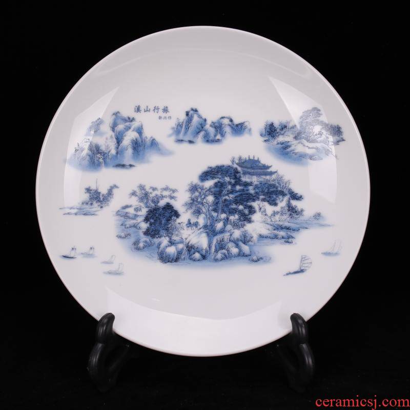 Archaize of jingdezhen porcelain the qing qianlong designs of Snow White porcelain dish the multi-ethnic Chinese style restoring ancient ways household adornment furnishing articles
