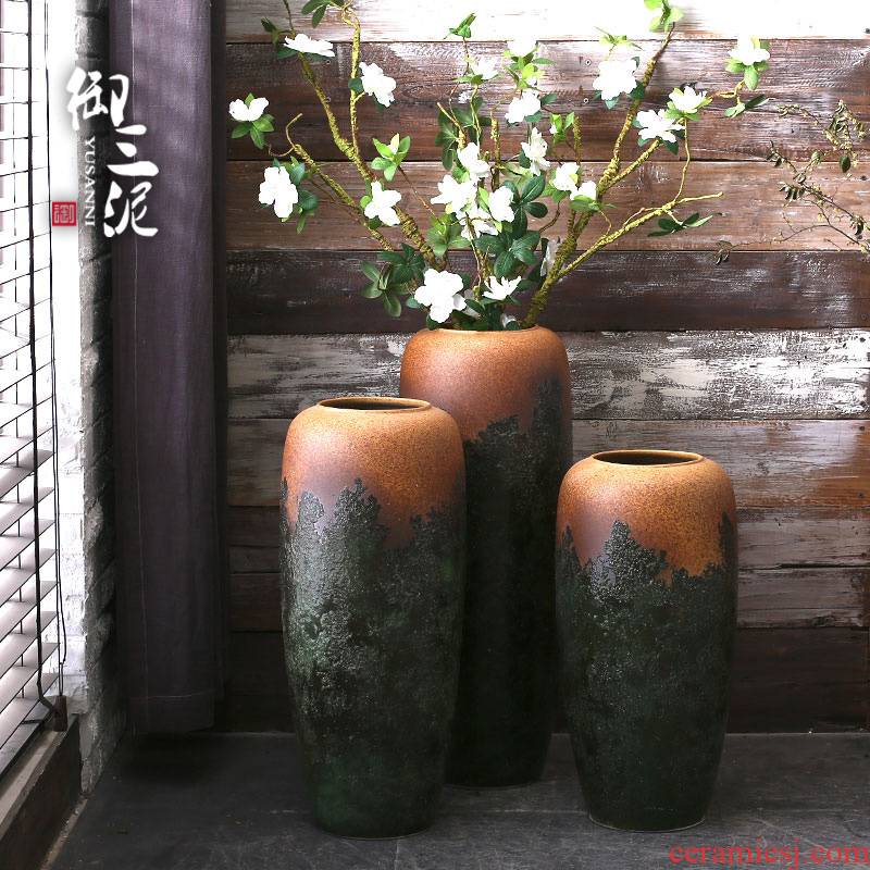 Jingdezhen ceramic vase landing American I and contracted sitting room place European household adornment flower arranging flowers