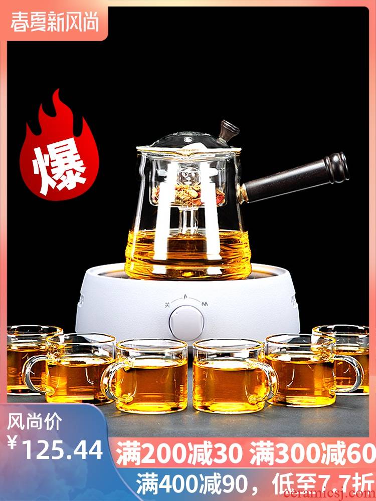 Electric TaoLu boiling tea ware glass teapot suit small steam steaming tea burn tea stove automatic household trill