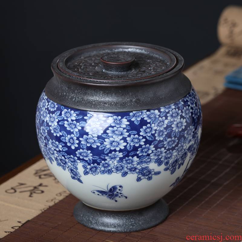 High temperature ceramic tea pot 1 to 2 jins of loose tea pu - erh tea and tea box storage tanks sealed ceramic tea POTS
