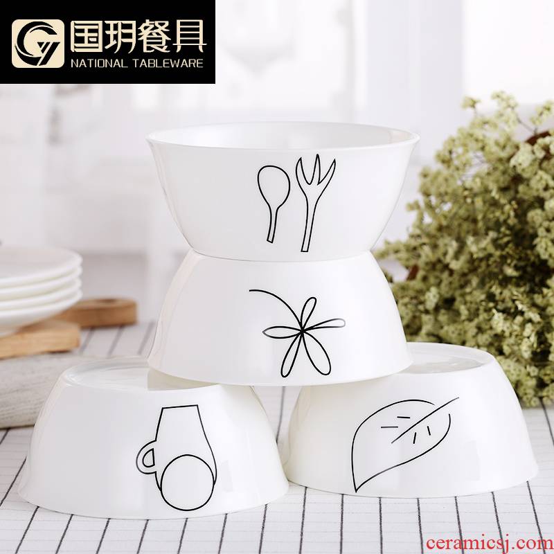 Tangshan 5.5 inch rainbow such as bowl suit Chinese ipads porcelain tableware for household jobs ceramic bowls