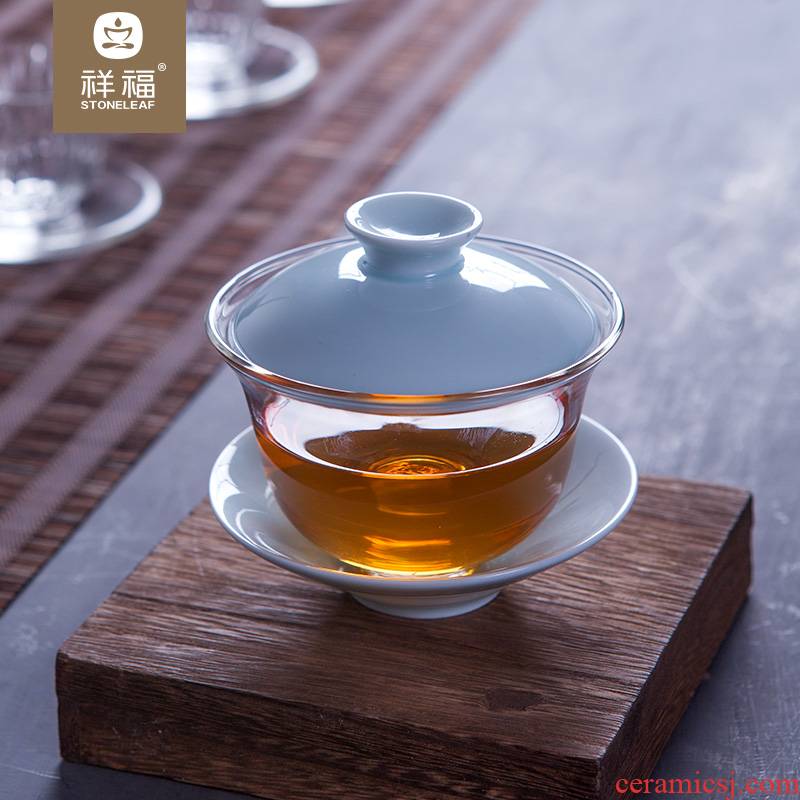 Auspicious fu tea sets tureen kung fu tea cups item large glass ceramic tea cup three teapots