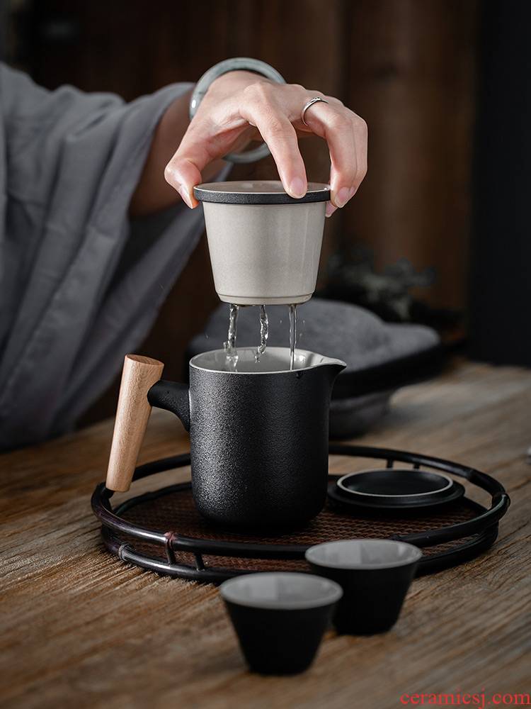 Wood is travel tea set crack cup a pot of 2 cup office mini portable kung fu tea bags are porcelain tea set