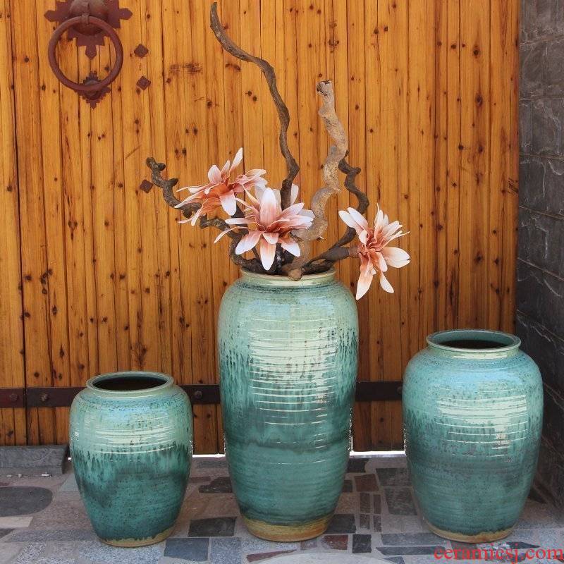 Color glaze up ceramic floor vase vase stylish sitting room hotel villa place large vases, flower arrangement