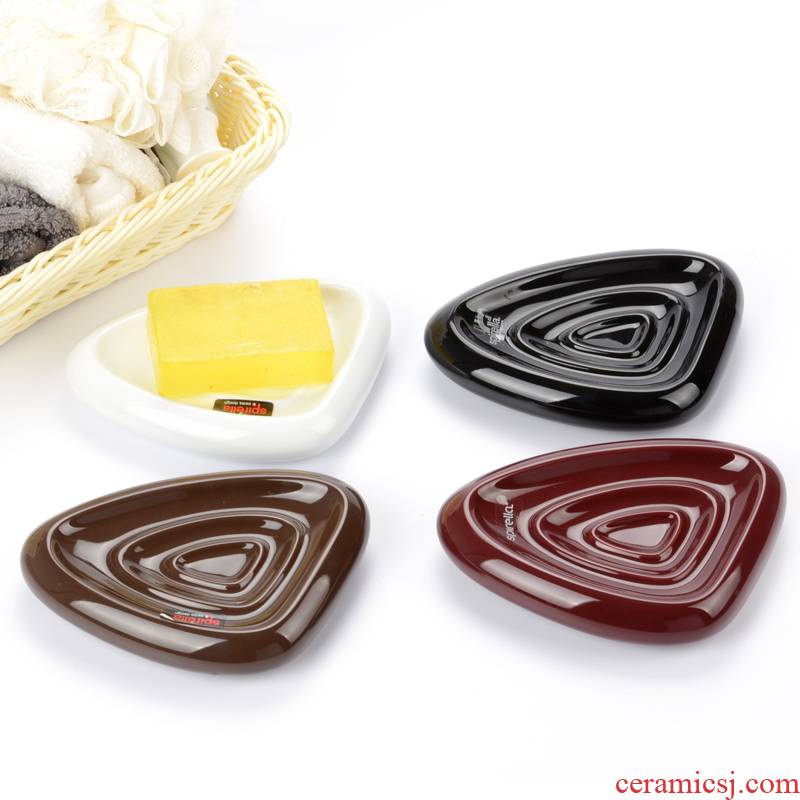 SPIRELLA silk pury creative Etna stone bright glaze ceramic soap box of soaps bracket design, Switzerland