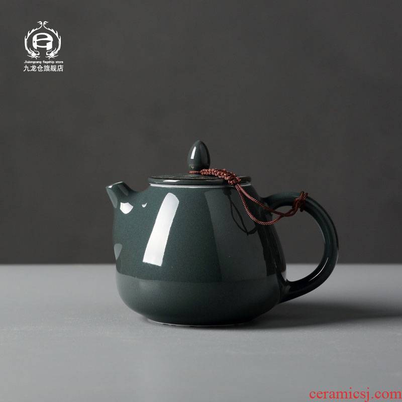 DH jingdezhen teapot household white porcelain ceramic teapot single pot of tea ware small kung fu tea kettle small tea cups