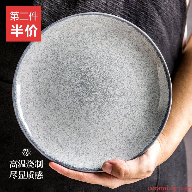 Europe type restoring ancient ways is the dish dish dish household creative move ceramic plate plate beefsteak dish simple breakfast tray
