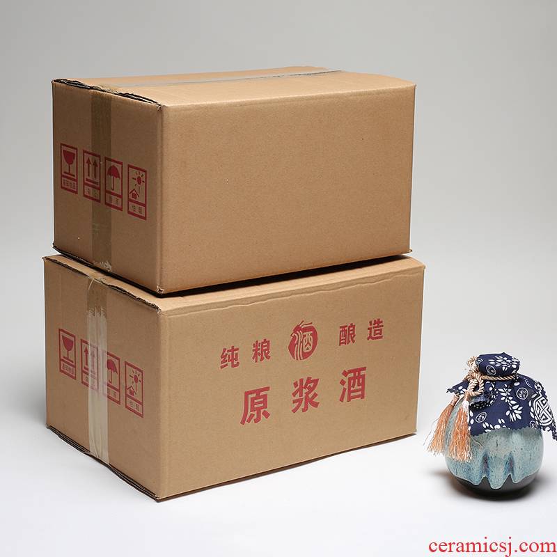The ancient garden ceramic bottles have parts a kilo to general packaging six bottles of cowhide carton box gift box