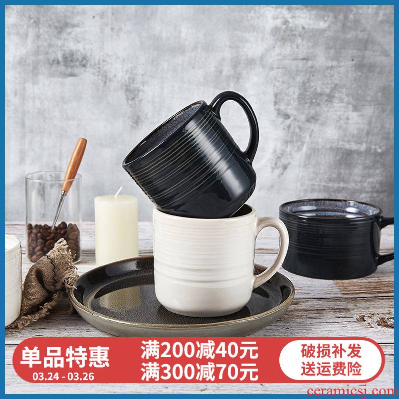 Yuquan product mark cup coffee cup cup one creative ceramic breakfast cup cup under the glaze color
