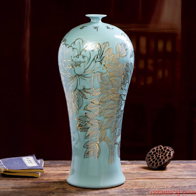 Jingdezhen porcelain vase big master hand paint new Chinese style ceramic rich ancient frame household act the role ofing is tasted furnishing articles to the living room