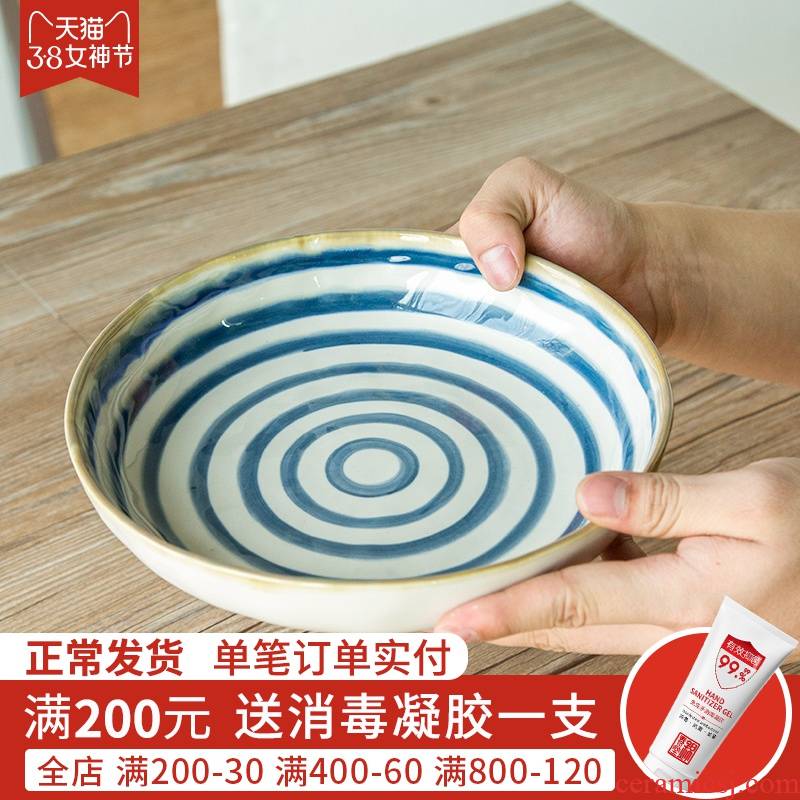 Jian Lin creative Japanese household food fruit salad bowl bowl ceramic bowl of dry mixing rainbow such as bowl under glaze color porcelain tableware