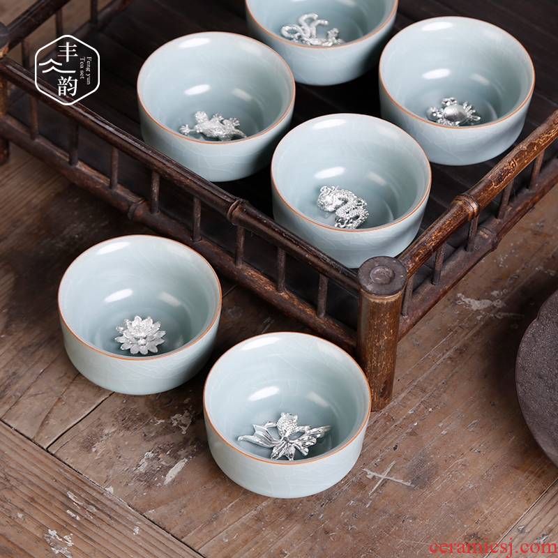 Move with silver your up master cup checking ceramic cups on kung fu tea set personal single sample tea cup your porcelain cup