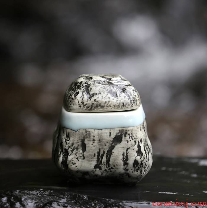 Landscape stone, jingdezhen ceramic household gm China creative wind tea caddy fixings, Japanese small gift boxes