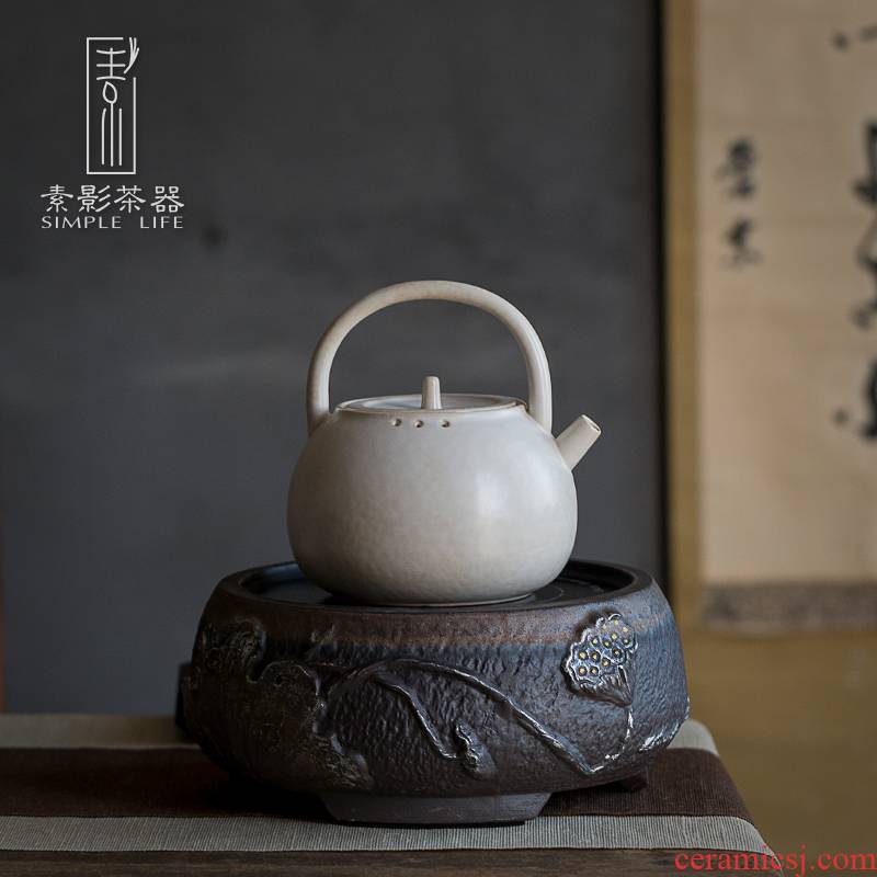Element shadow home cooked tea stove suit class bamboo the desktop small tea boiled tea, the electric TaoLu coarse pottery kettle