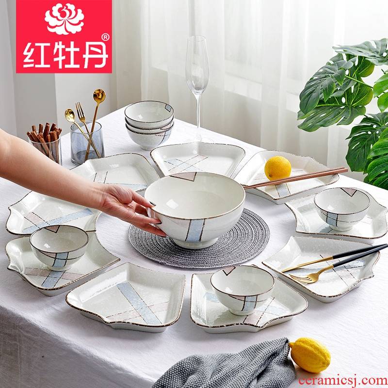 0 web celebrity platter tableware suit the creative combination of household ceramics circular pattern plate family dinner plate