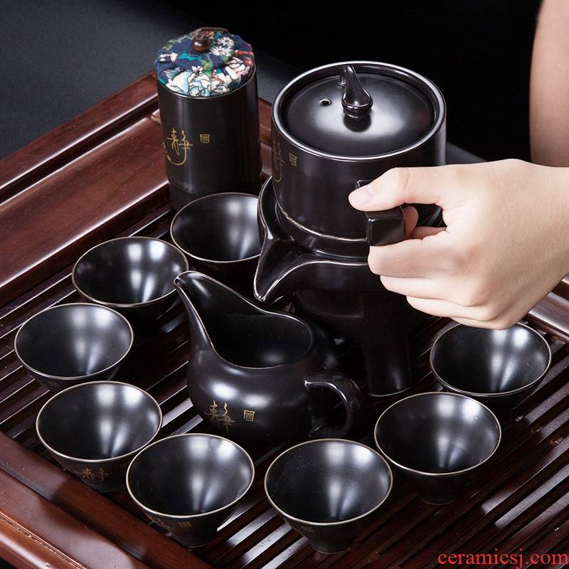 Jane 's quality, and the lazy people make tea set kung fu tea cups office with ceramic stone mill automatic tea with tea