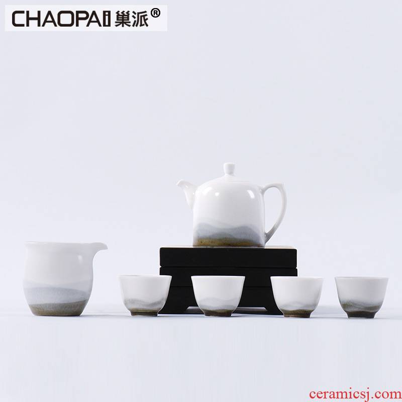 Chinese pottery and porcelain kung fu tea kettle furnishing articles club teahouse tea tea table Japanese tea tea taking decoration