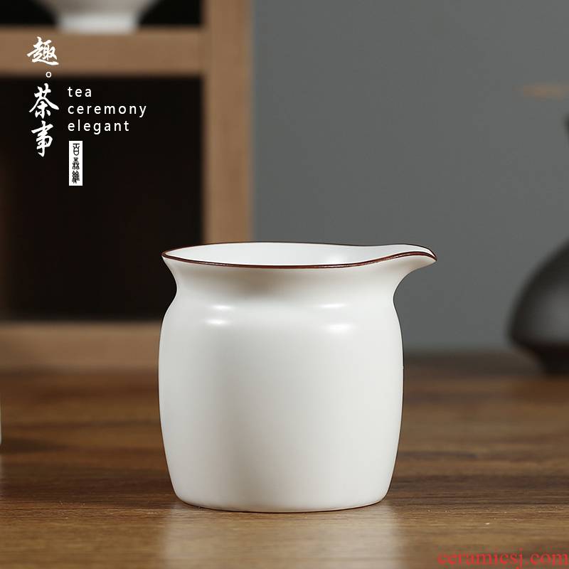 Babson d fat white matte enrolled white porcelain ceramic fair keller large tea ware and cup 200 ml tea tea accessories
