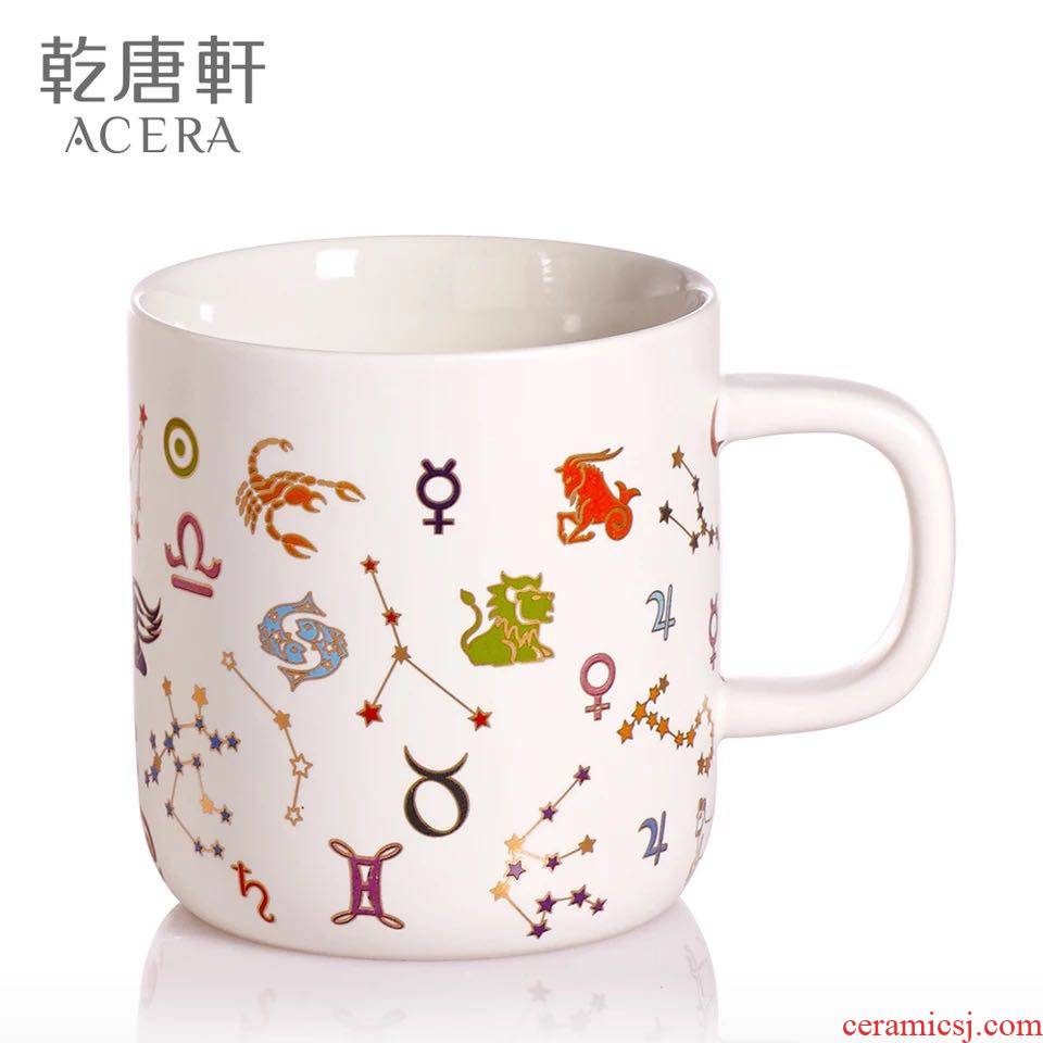 Do Tang Xuan porcelain cup 12 zodiac signs mark cup without cover ceramic water cup gift boxes