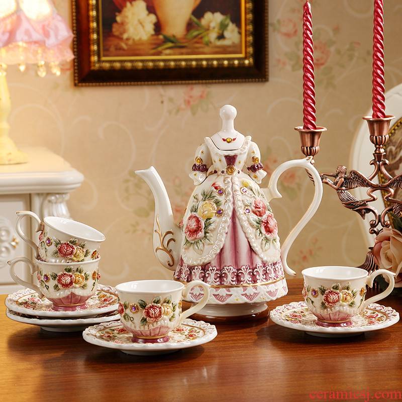 European rural ceramic coffee tea set English afternoon tea tea tea cups of coffee cup set the teapot